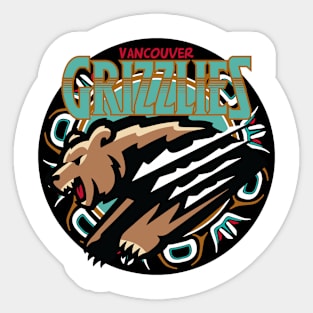 Vancouver Grizzlies Retro Sticker